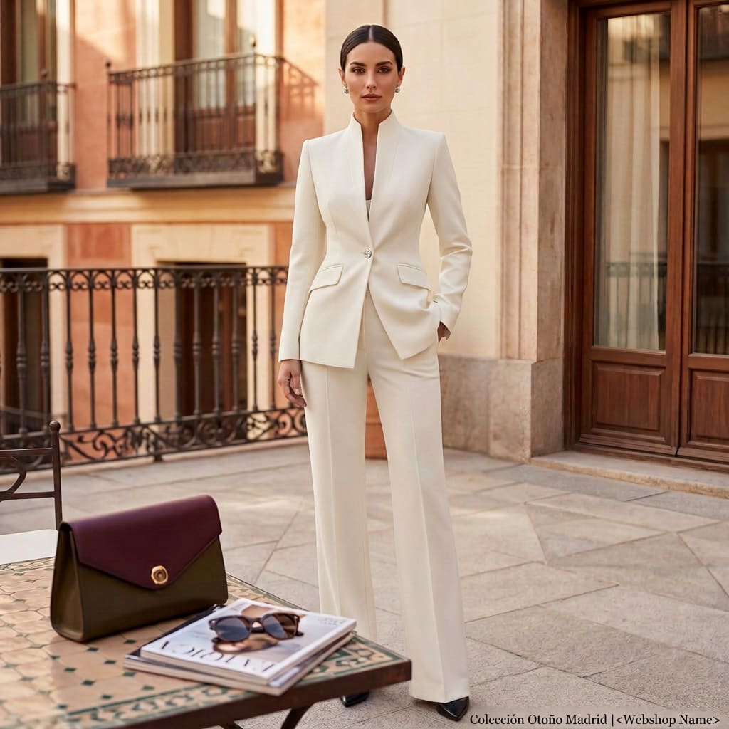 Women's Tailored Single Button Pant Suit | Heathcote_4