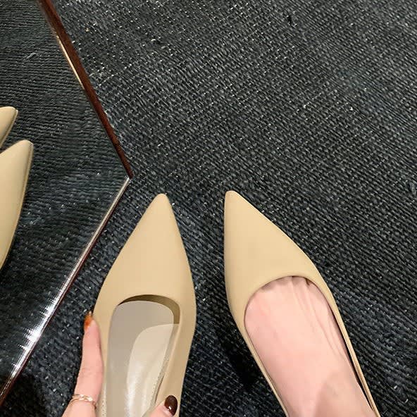 Women's Pointed Toe Leather Pumps | Letitia_2