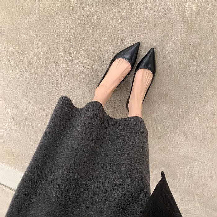 Women's Pointed Toe Leather Pumps | Letitia_5