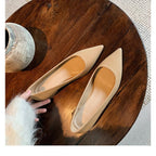 Women's Pointed Toe Leather Pumps | Letitia_6