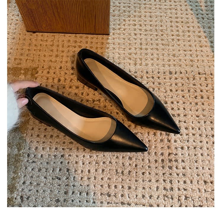 Women's Pointed Toe Leather Pumps | Letitia_7