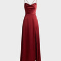 Women's Satin Cowl Neck Maxi Dress | Hollowell_1