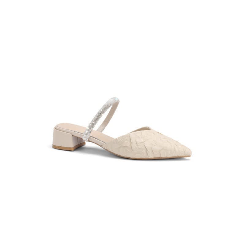Women's Pointed Toe Block Heel Mules | Jonquil_4