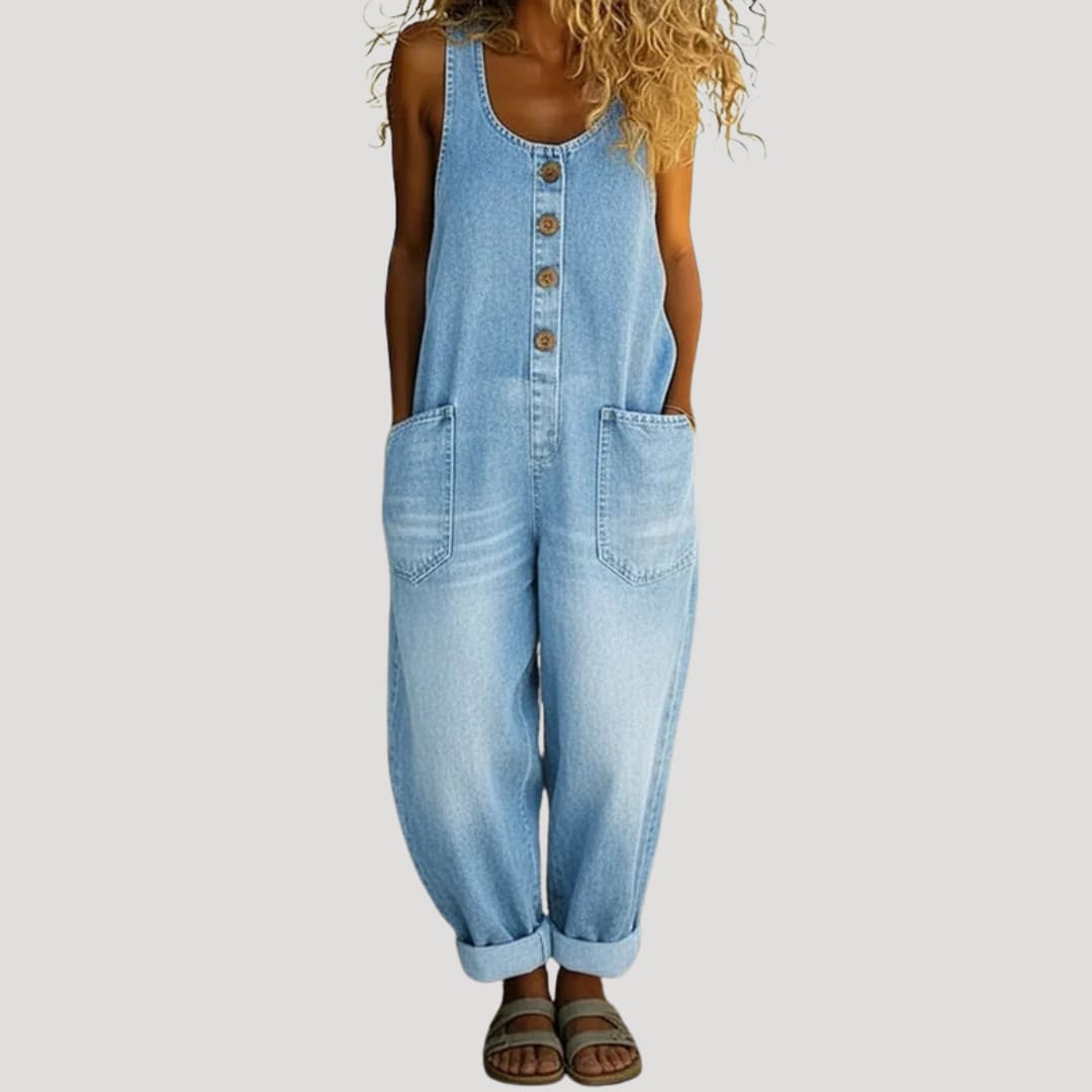 Women's Wide Leg Denim Overalls | Hartsmere_4