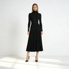 Women's Pleated Turtleneck Midi Dress | Berenice_1