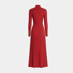 Women's Pleated Turtleneck Midi Dress | Berenice_10