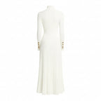 Women's Pleated Turtleneck Midi Dress | Berenice_15