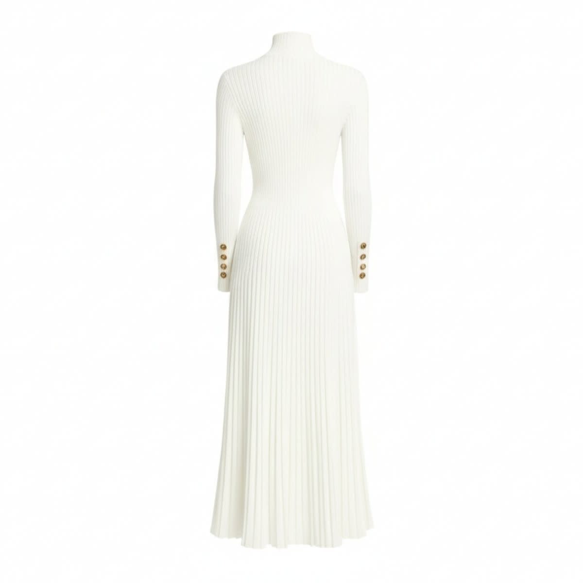 Women's Pleated Turtleneck Midi Dress | Berenice_15