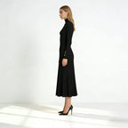 Women's Pleated Turtleneck Midi Dress | Berenice_2
