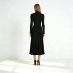 Women's Pleated Turtleneck Midi Dress | Berenice_3