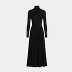Women's Pleated Turtleneck Midi Dress | Berenice_4