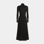 Women's Pleated Turtleneck Midi Dress | Berenice_5