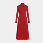 Women's Pleated Turtleneck Midi Dress | Berenice_9