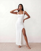 Women's Square Neck Bodycon Maxi Dress | Bronwen_1