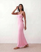 Women's Square Neck Bodycon Maxi Dress | Bronwen_6