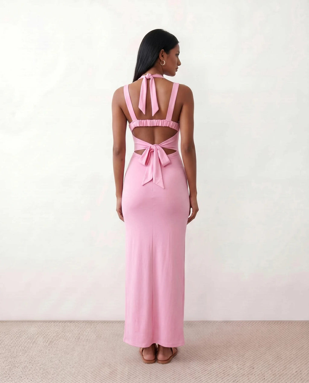 Women's Square Neck Bodycon Maxi Dress | Bronwen_7