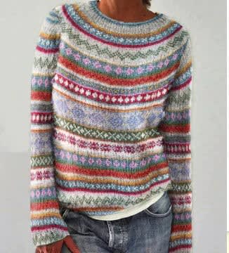 Women's Fair Isle Knit Sweater | Modesty_3