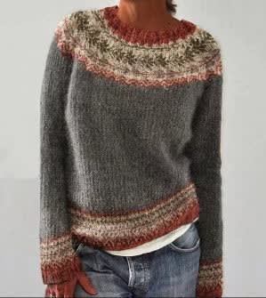Women's Fair Isle Knit Sweater | Modesty_4