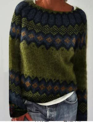 Women's Fair Isle Knit Sweater | Modesty_6