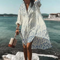 Women's Oversized Leaf Print Shirt Dress | Winterbourne_1