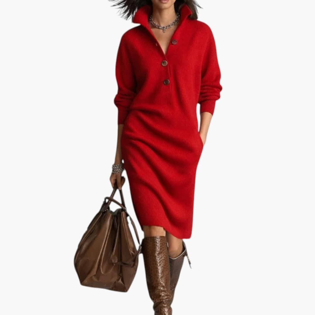 Women's Oversized Knit Sweater Dress | Aveline_4