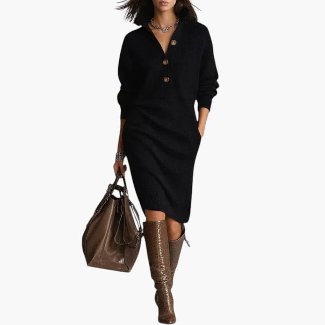 Women's Oversized Knit Sweater Dress | Aveline_5