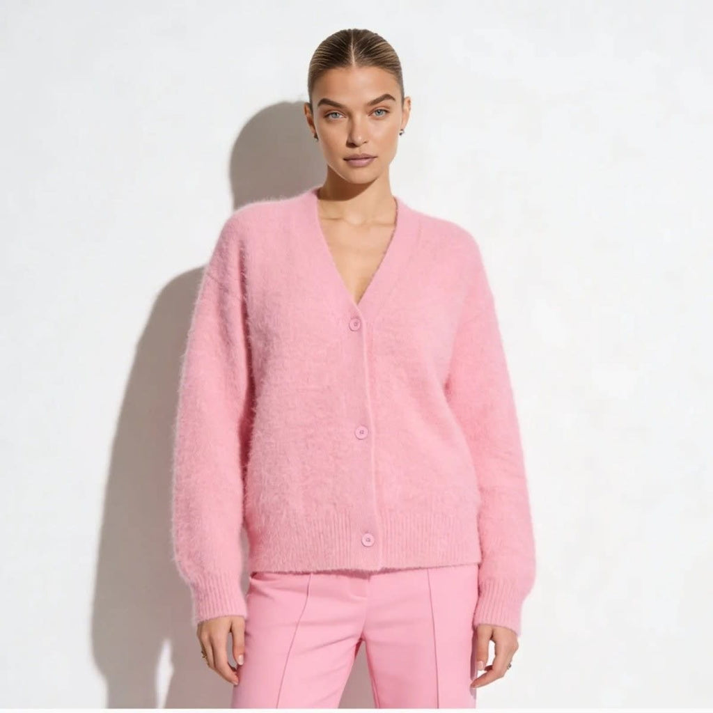 Women's Oversized Mohair Blend Cardigan | Marlowe_26
