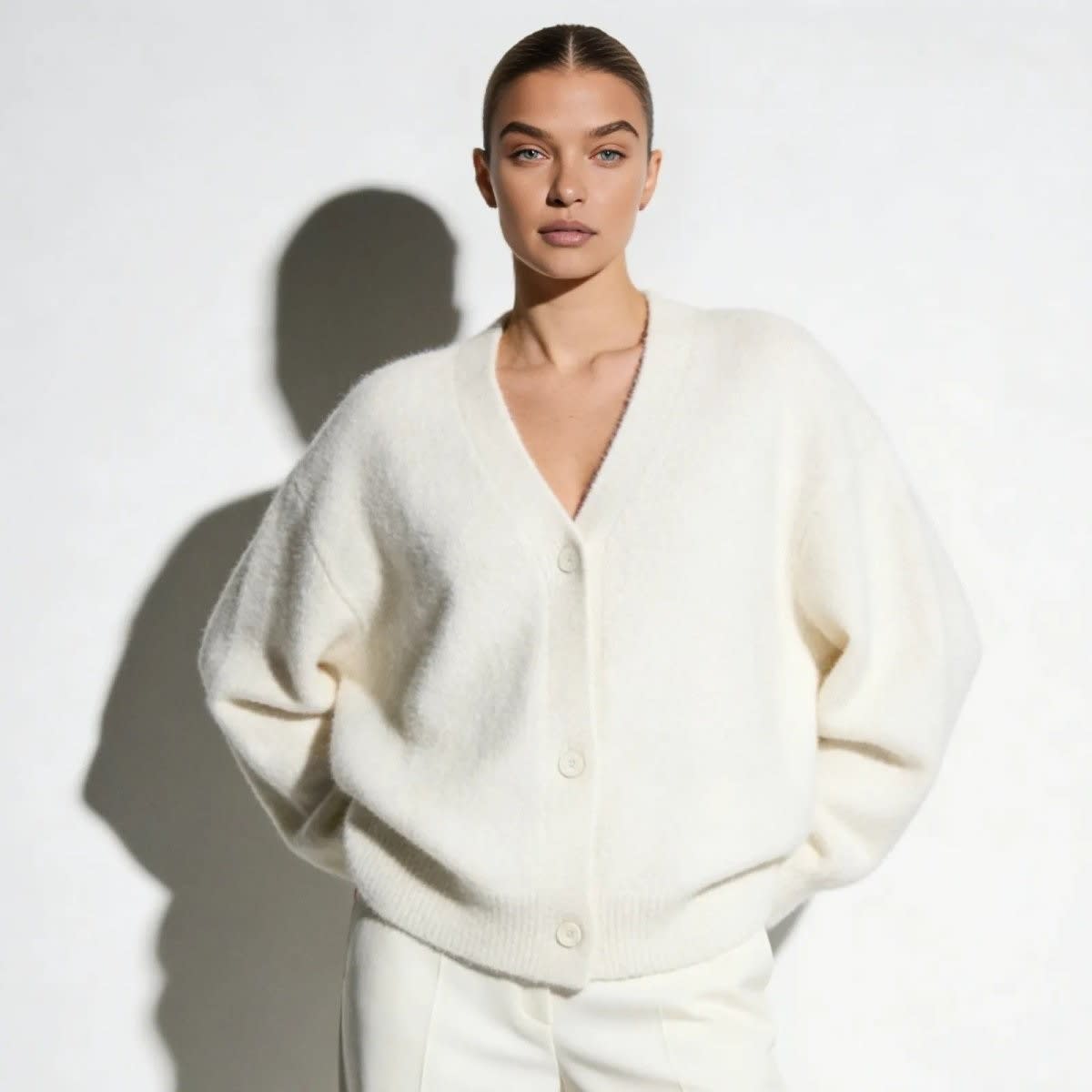 Women's Oversized Mohair Blend Cardigan | Marlowe_31