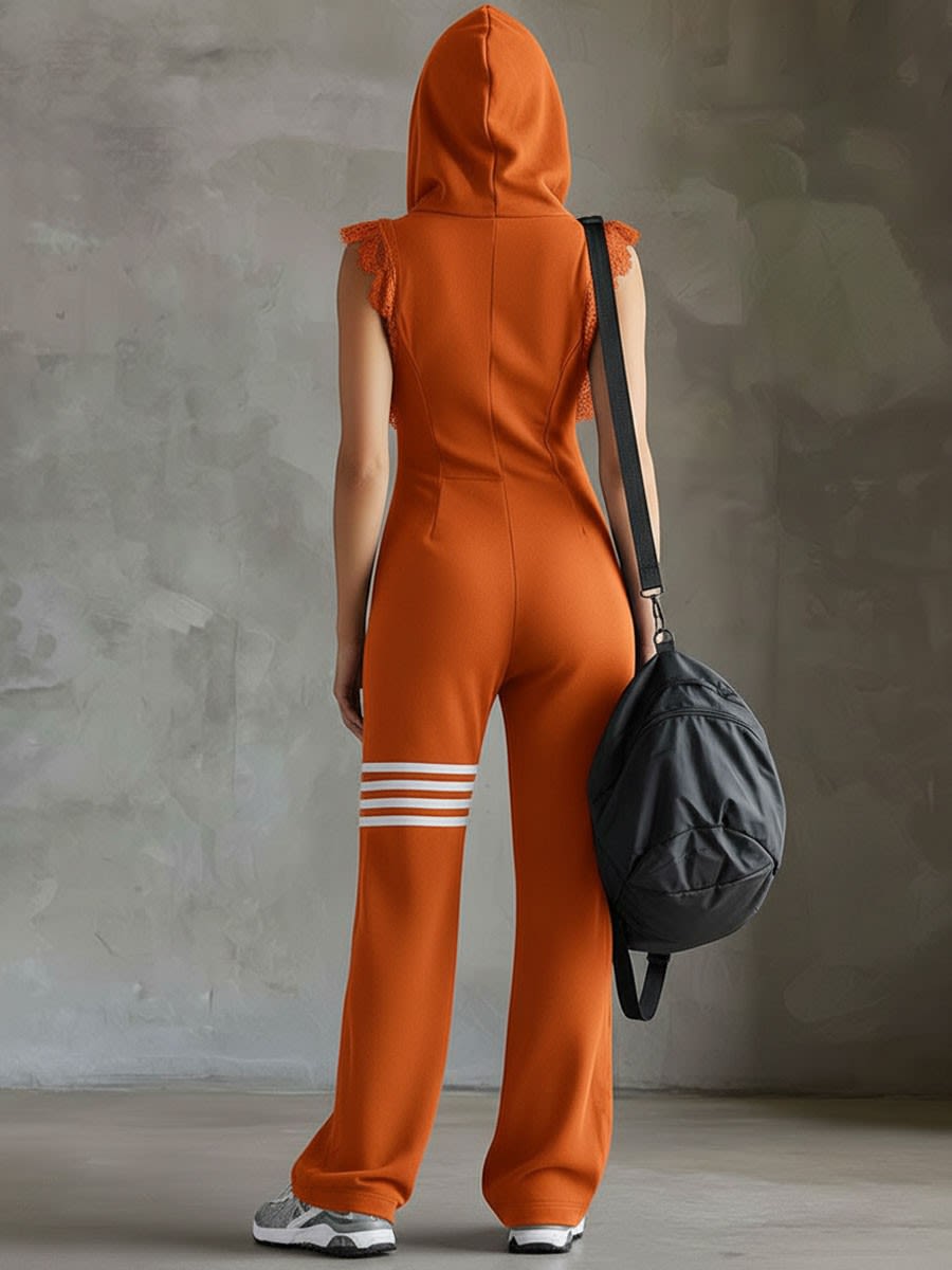 Women's Hooded Wide Leg Jumpsuit | Dovecote_8