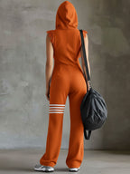 Women's Hooded Wide Leg Jumpsuit | Dovecote_8