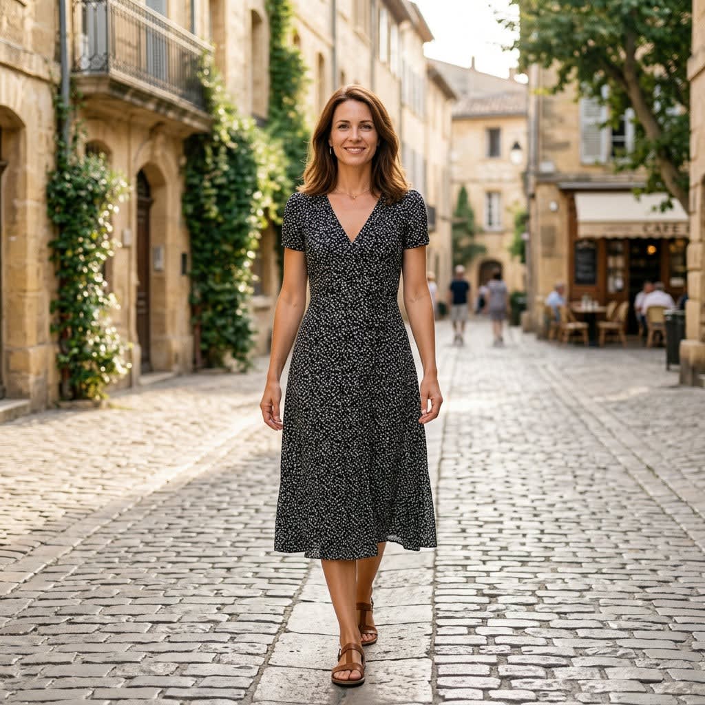 Women's Floral Print A-Line Dress | Kelsterne_10