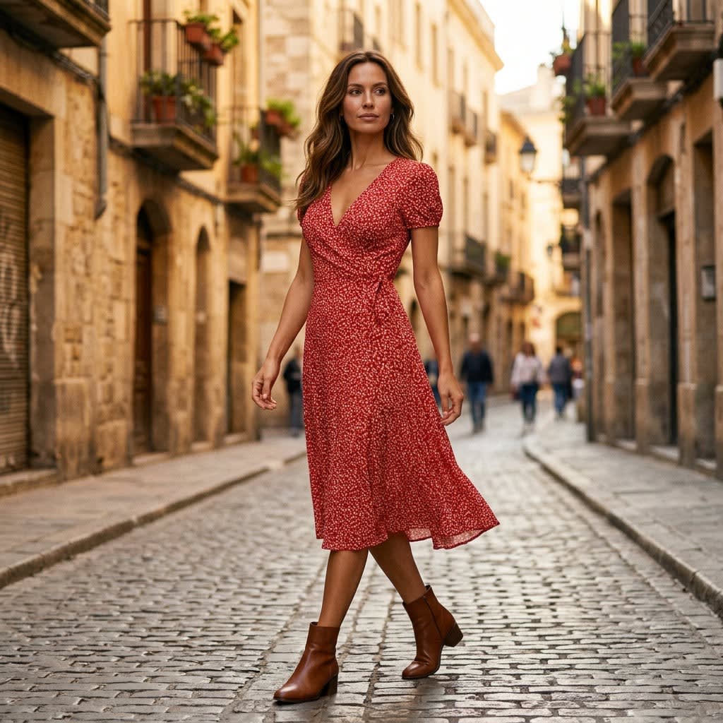 Women's Floral Print A-Line Dress | Kelsterne_12