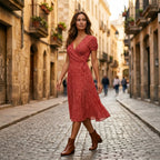 Women's Floral Print A-Line Dress | Kelsterne_12