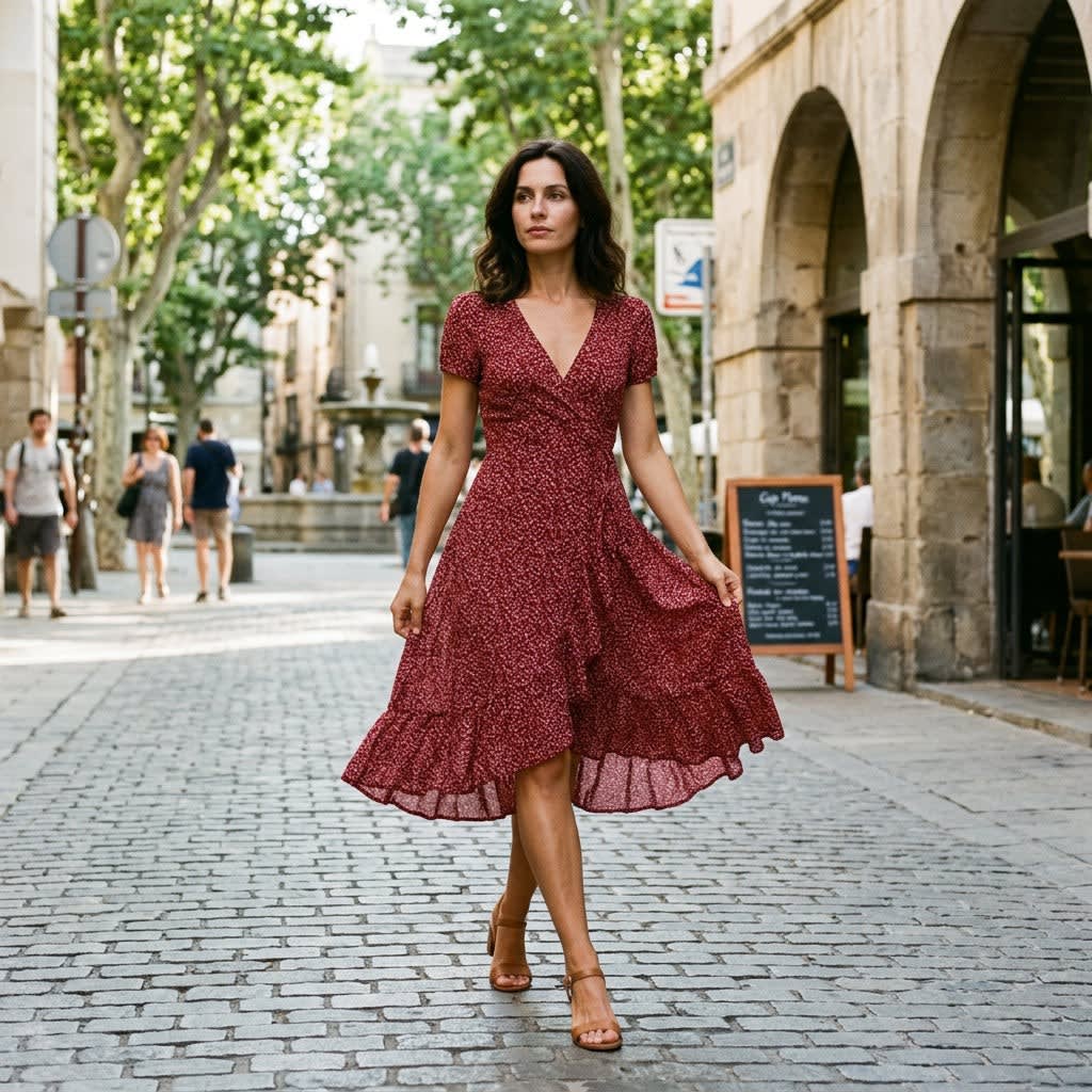 Women's Floral Print A-Line Dress | Kelsterne_8