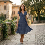 Women's Floral Print A-Line Dress | Kelsterne_9