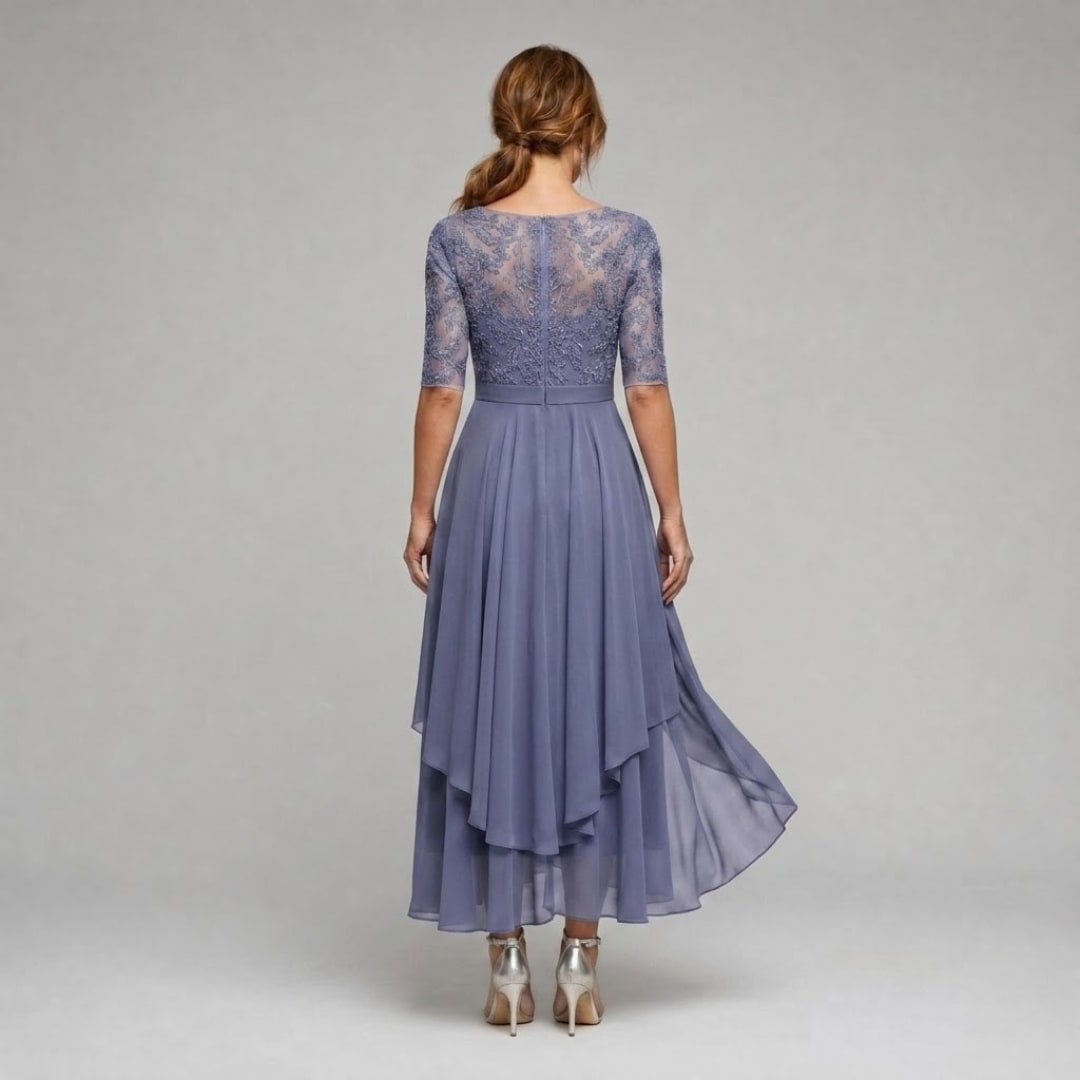 Women's Lace Bodice A Line Midi Dress | Morecombe_10