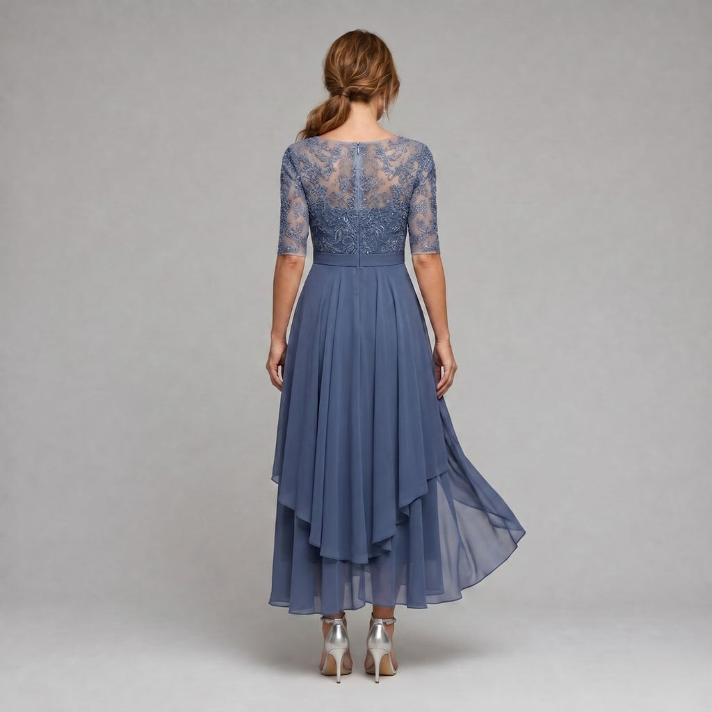 Women's Lace Bodice A Line Midi Dress | Morecombe_2