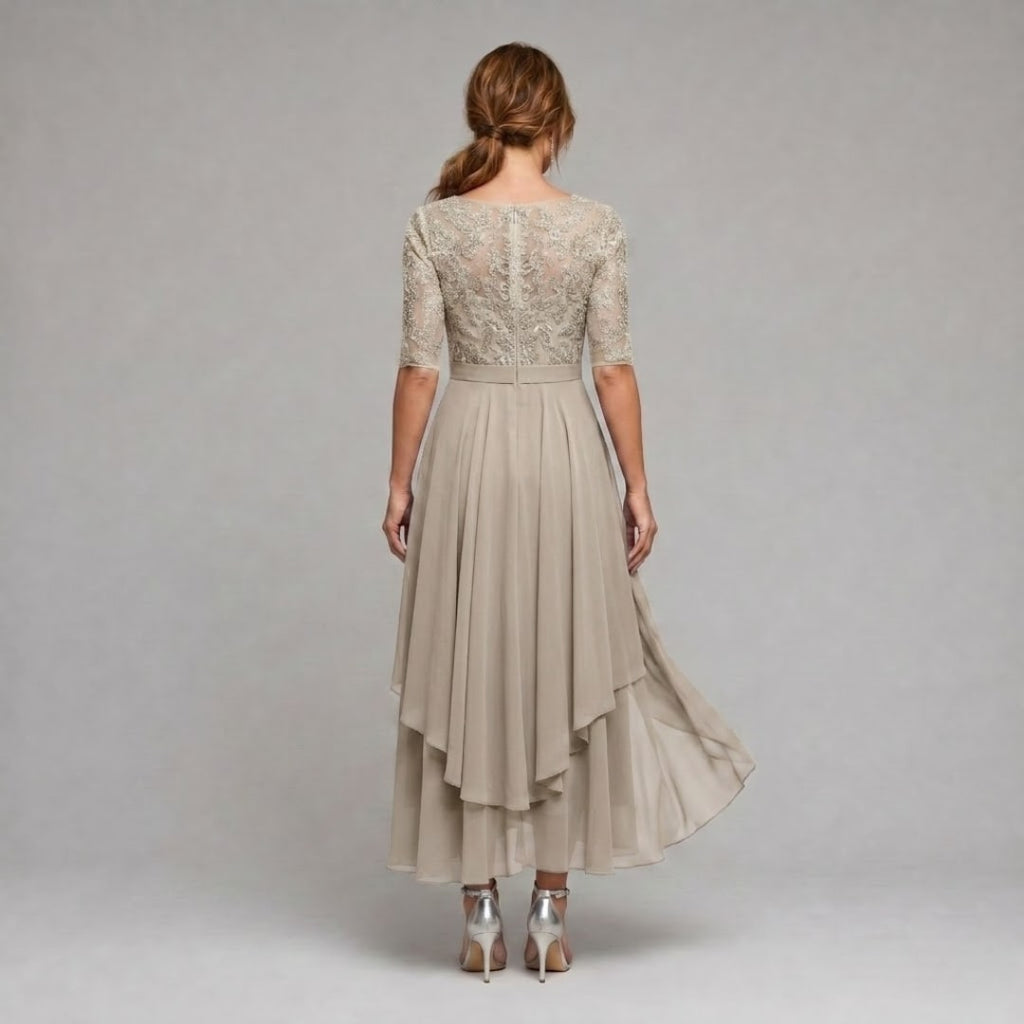 Women's Lace Bodice A Line Midi Dress | Morecombe_6