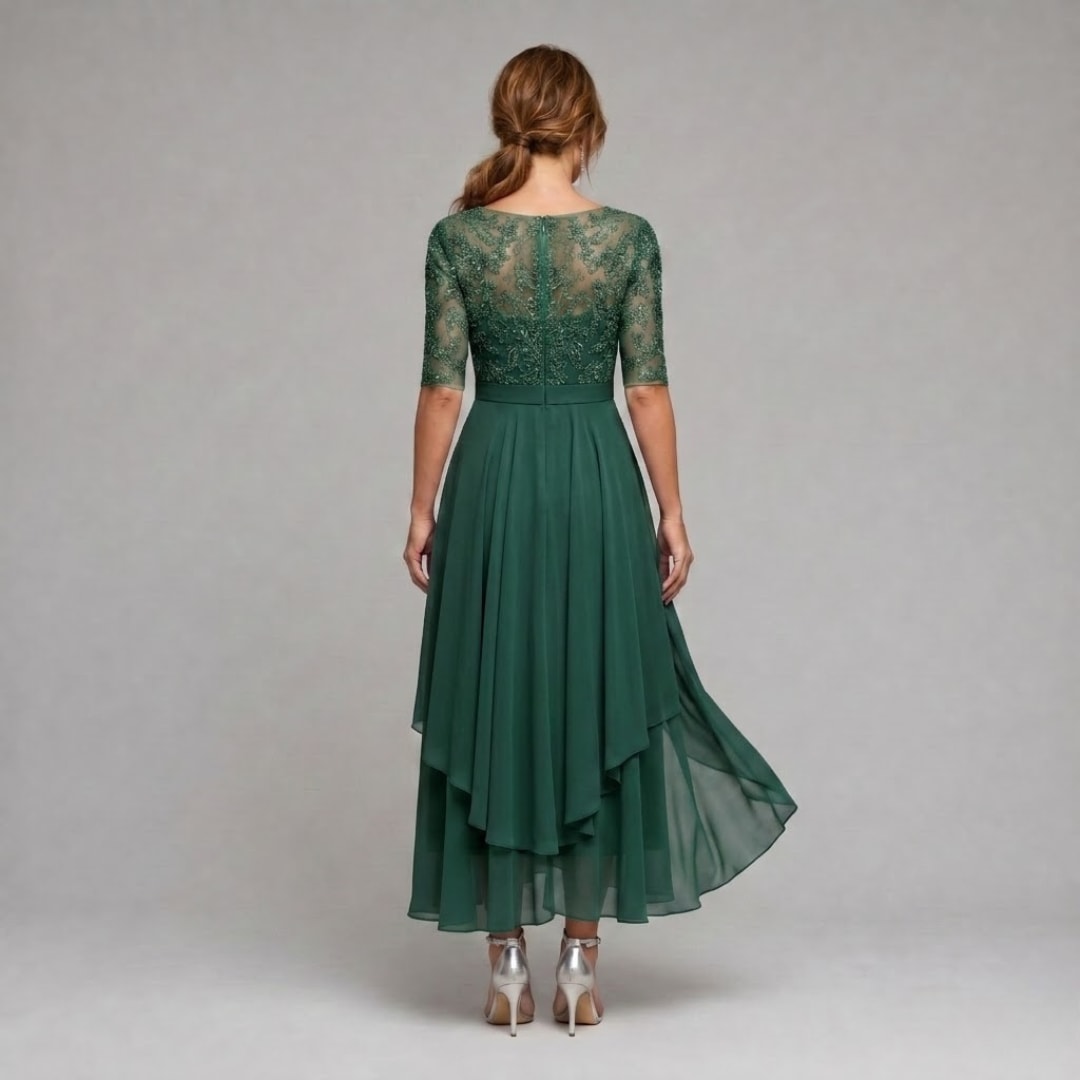Women's Lace Bodice A Line Midi Dress | Morecombe_8