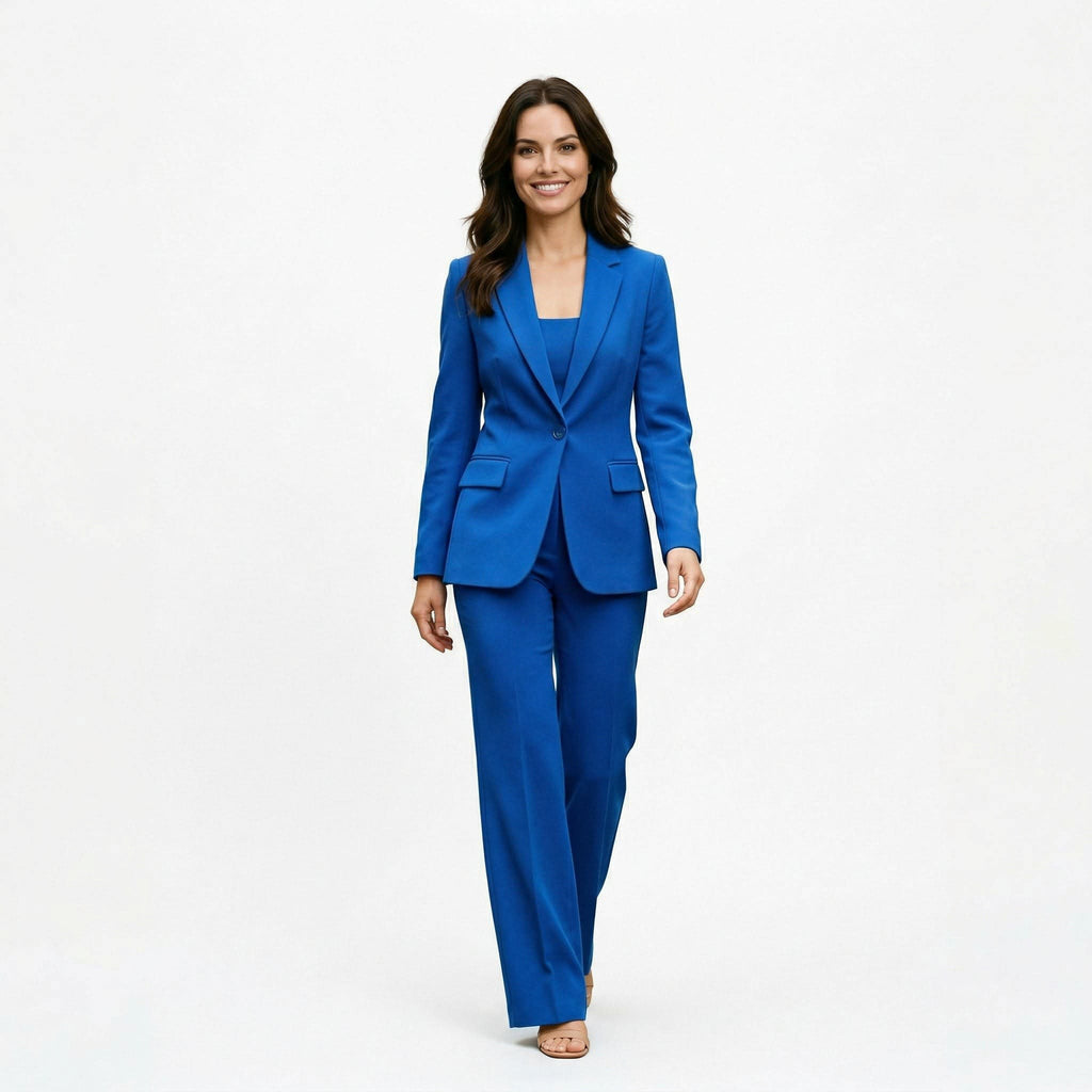 Women's Tailored Wide Leg Suit Set | Quarrendon_5