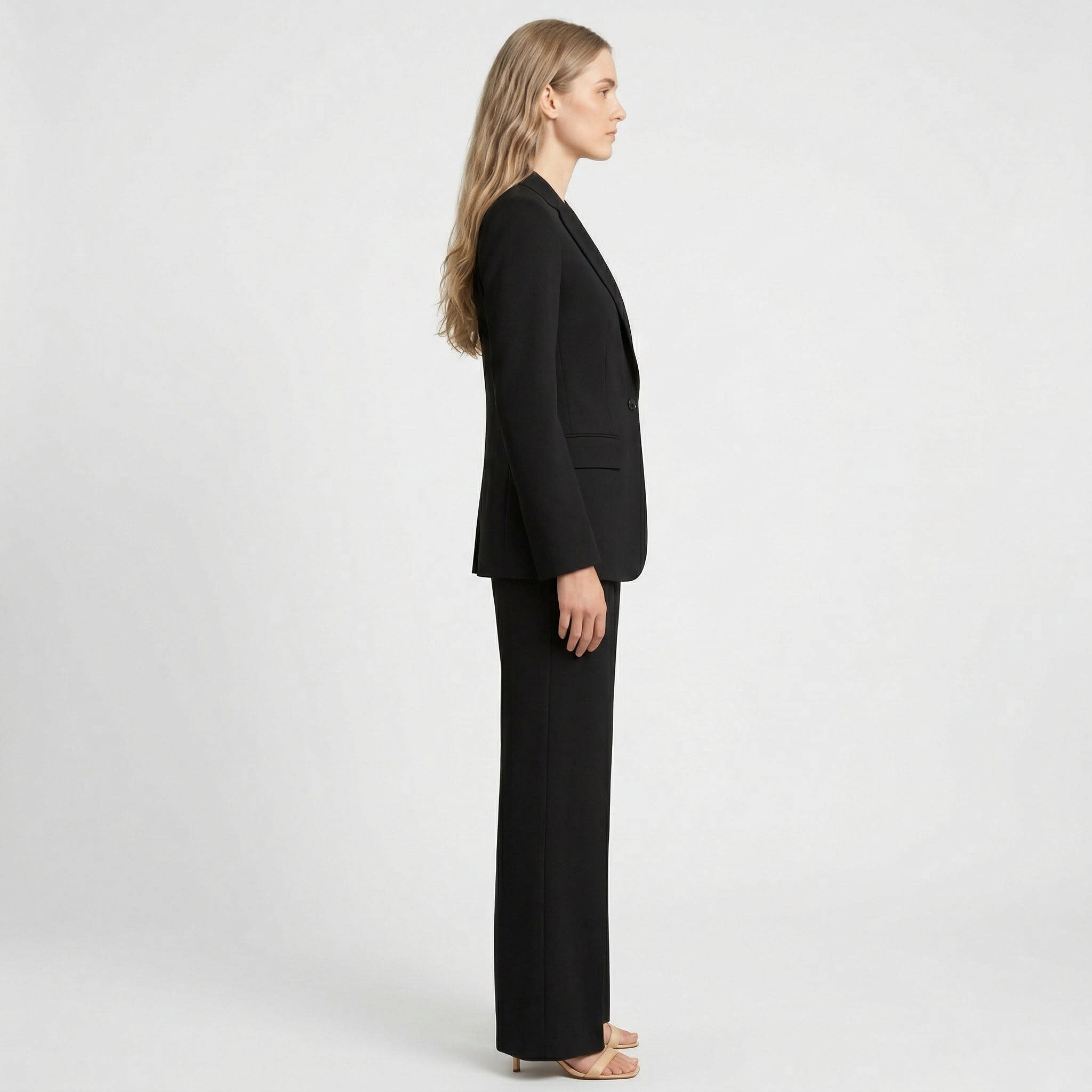 Women's Tailored Wide Leg Suit Set | Quarrendon_8