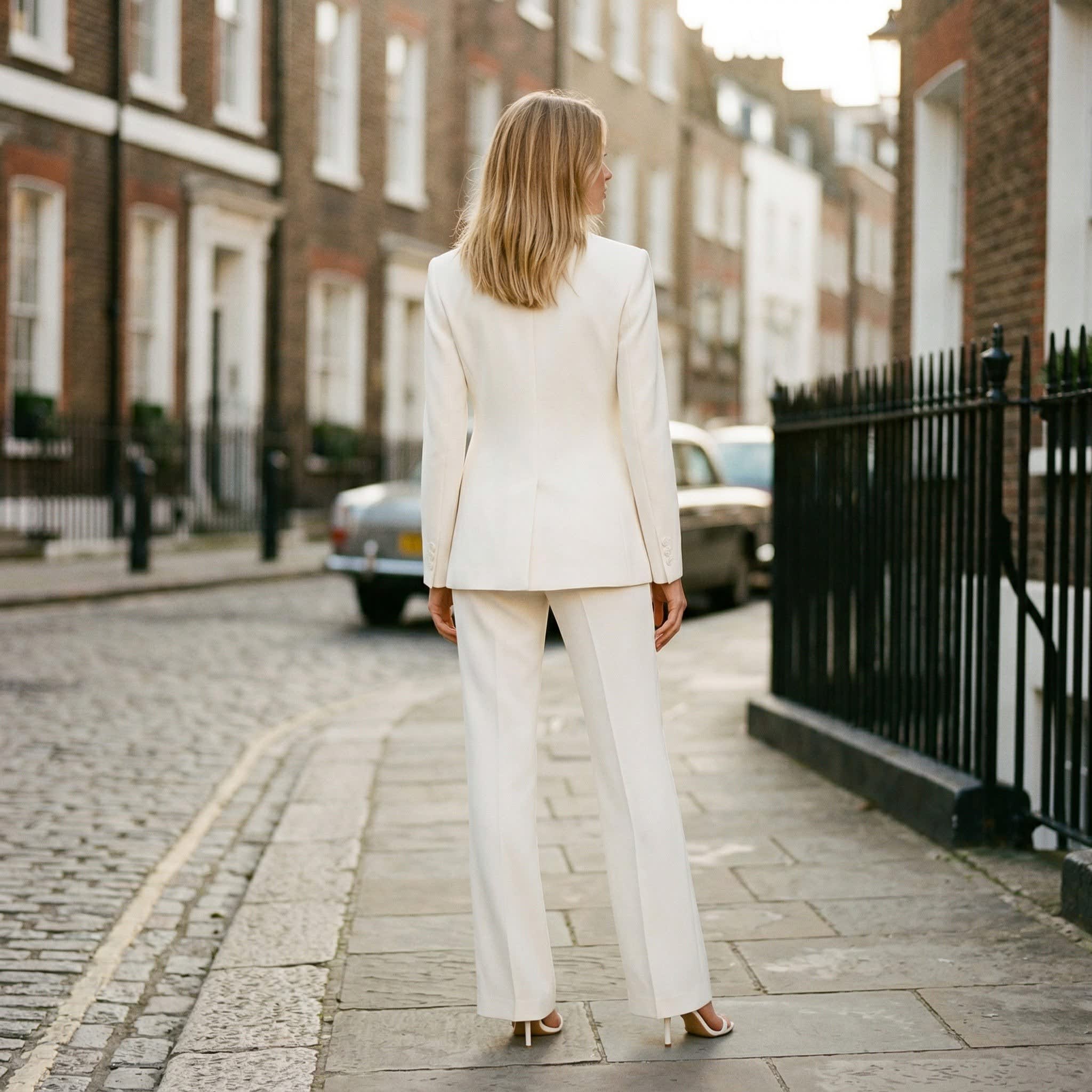 Women's Tailored Wide Leg Suit Set | Quarrendon_9