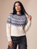 Women's Crew Neck Fair Isle Christmas Sweater | Knightley_2