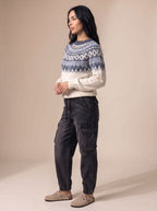 Women's Crew Neck Fair Isle Christmas Sweater | Knightley_3