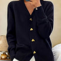 Women's V Neck Knit Cardigan | Marianne_1