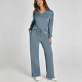 Women's Wide Leg Knit Lounge Set | Winsome_1
