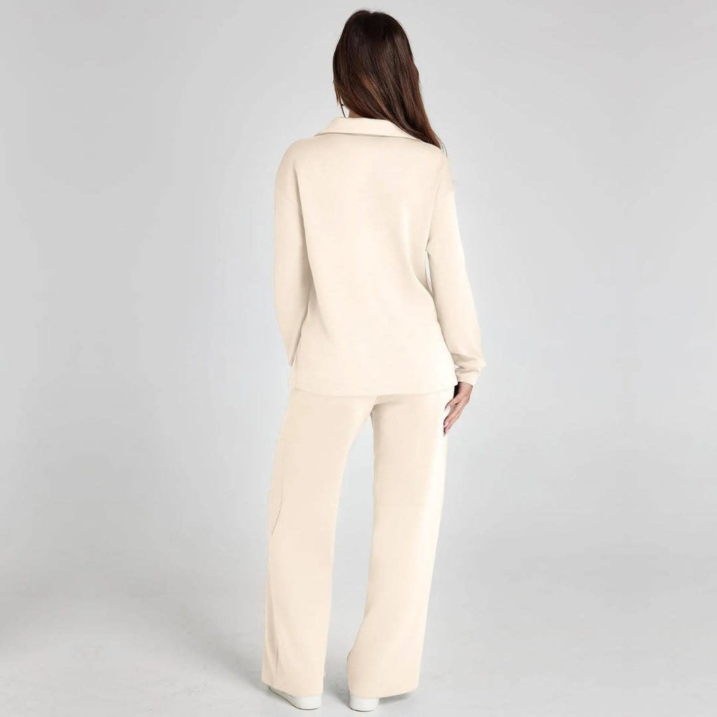Women's Wide Leg Knit Lounge Set | Winsome_10
