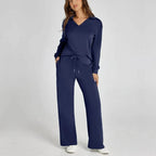 Women's Wide Leg Knit Lounge Set | Winsome_11