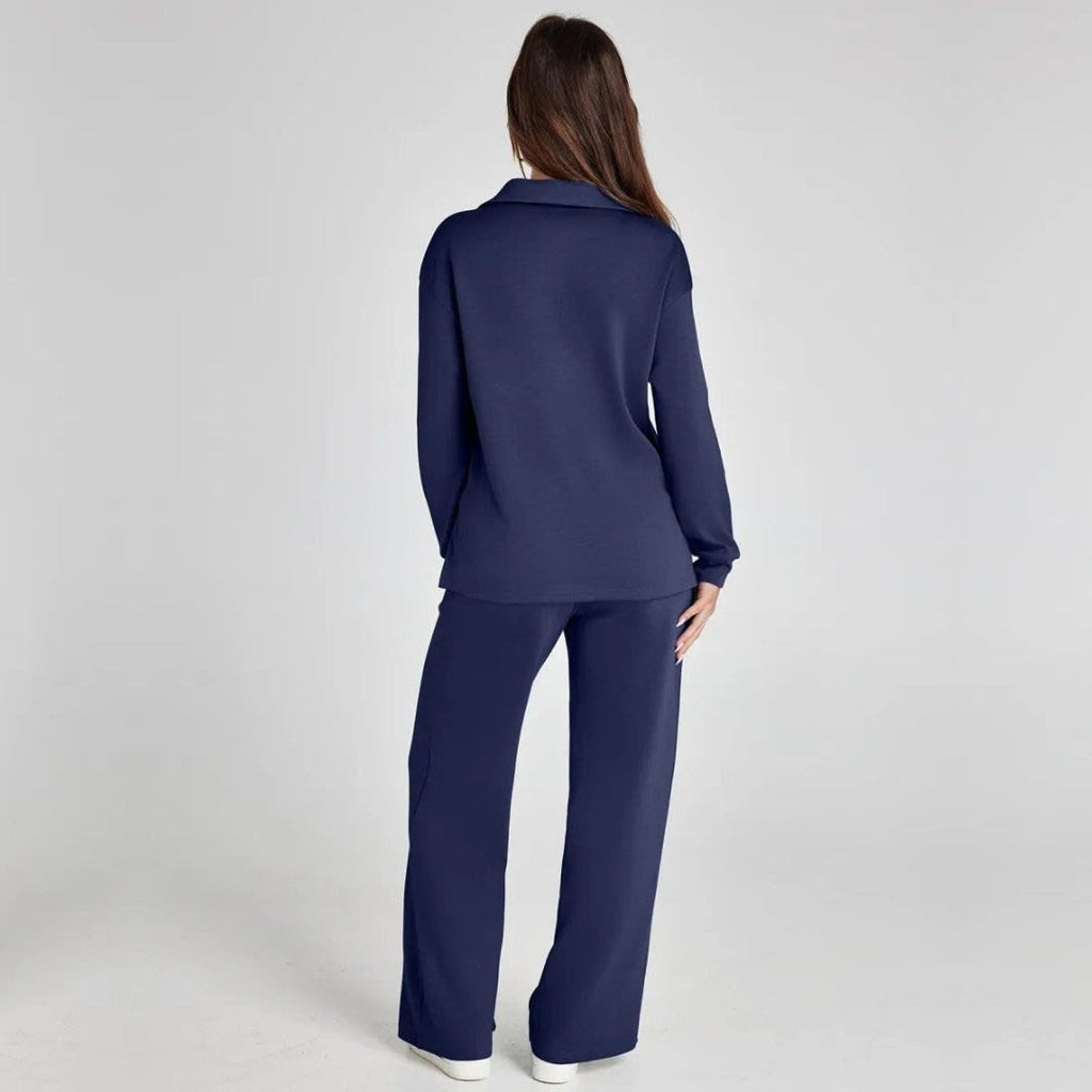 Women's Wide Leg Knit Lounge Set | Winsome_12