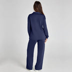Women's Wide Leg Knit Lounge Set | Winsome_12